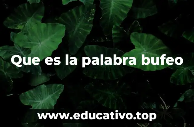 Que es la palabra bufeo