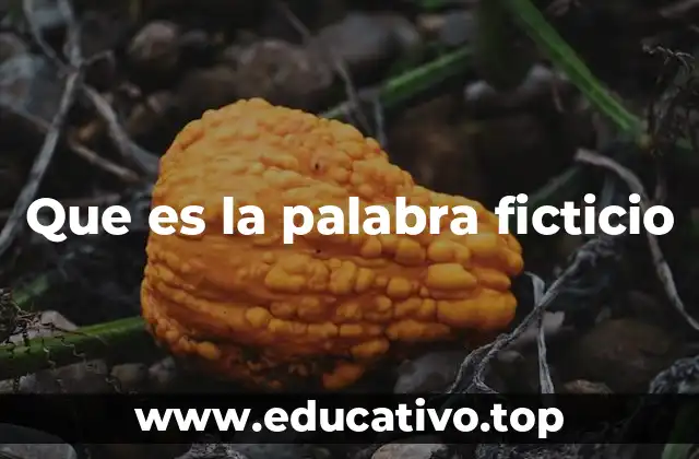 Que es la palabra ficticio