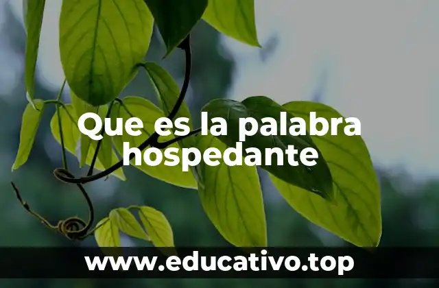 Que es la palabra hospedante