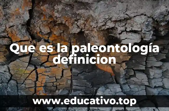 Que es la paleontología definicion