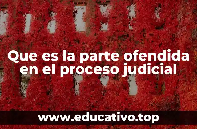 Que es la parte ofendida en el proceso judicial