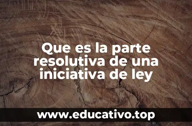 El rol fundamental de la parte resolutiva en el proceso legislativo