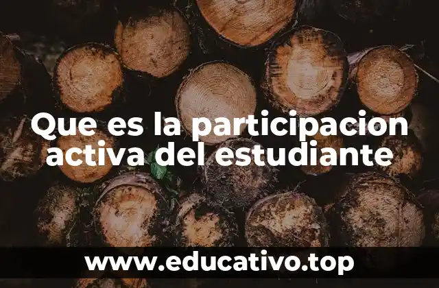 Que es la participacion activa del estudiante