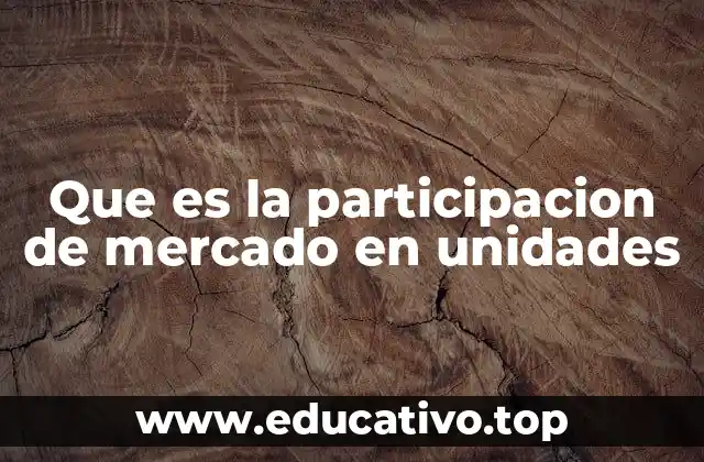 Que es la participacion de mercado en unidades