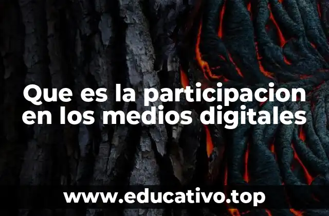 Que es la participacion en los medios digitales