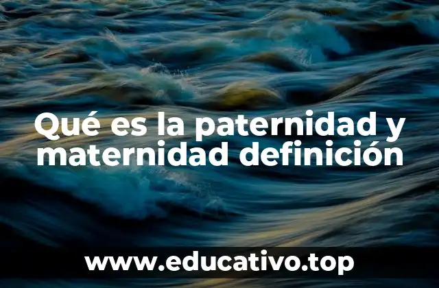 Qué es la paternidad y maternidad definición