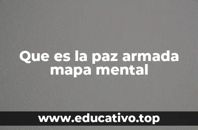 Que es la paz armada mapa mental