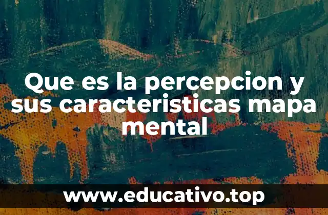 Que es la percepcion y sus caracteristicas mapa mental