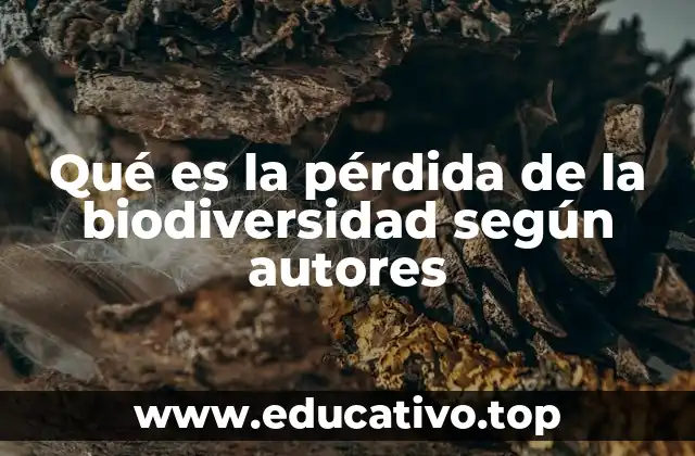 Qué es la pérdida de la biodiversidad según autores