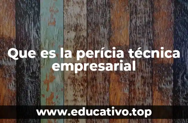 Que es la perícia técnica empresarial