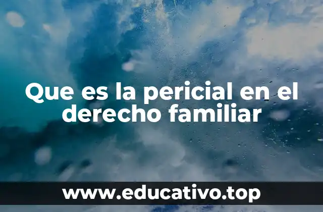 Que es la pericial en el derecho familiar