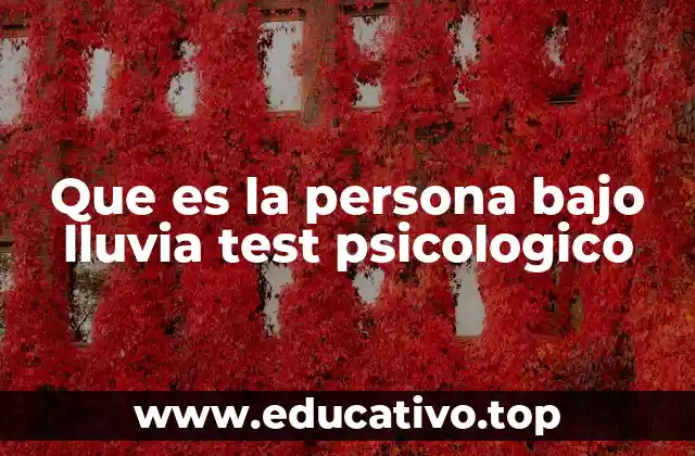 Cómo funciona el test psicológico de la persona bajo lluvia