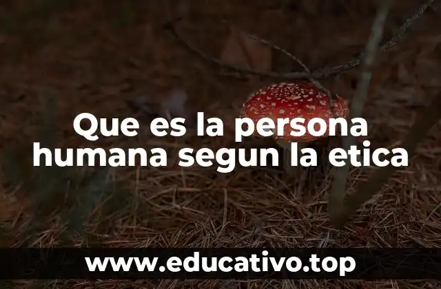 La persona humana como ente moral y social