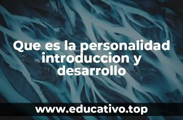 Que es la personalidad introduccion y desarrollo