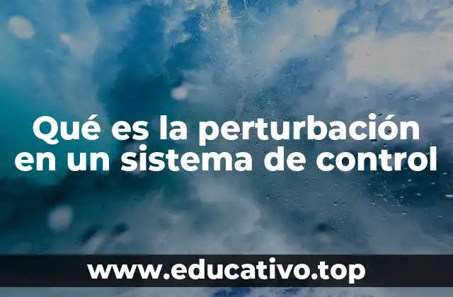 Qué es la perturbación en un sistema de control