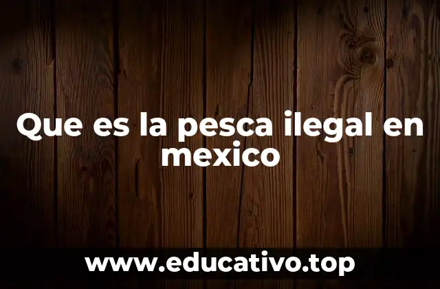 Que es la pesca ilegal en mexico
