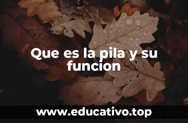 Que es la pila y su funcion