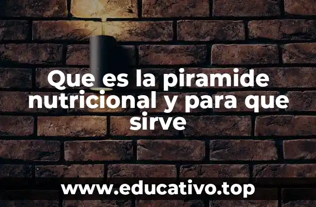 Que es la piramide nutricional y para que sirve