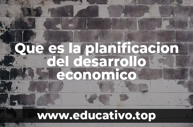 Que es la planificacion del desarrollo economico