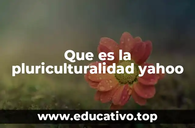 Que es la pluriculturalidad yahoo