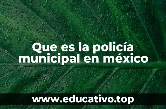 La importancia de contar con una policía municipal en los municipios