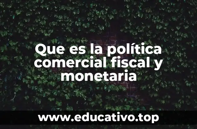 Que es la política comercial fiscal y monetaria