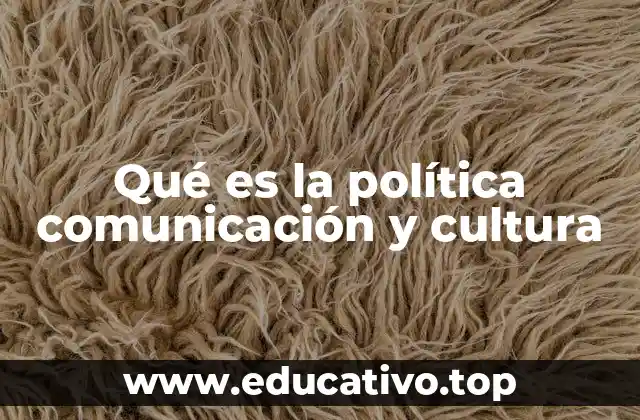 Qué es la política comunicación y cultura