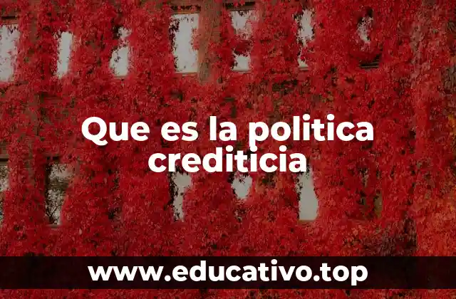 Que es la politica crediticia