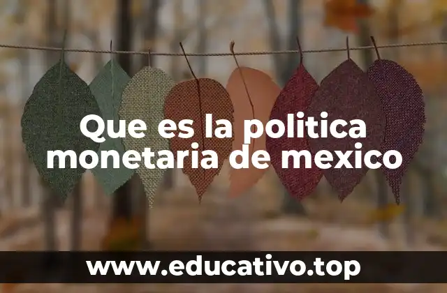 Que es la politica monetaria de mexico