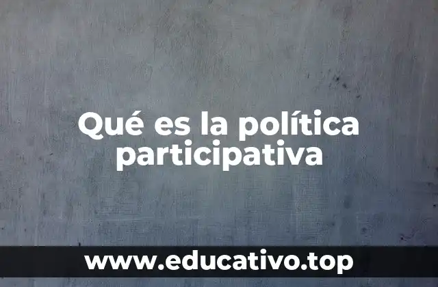 Qué es la política participativa
