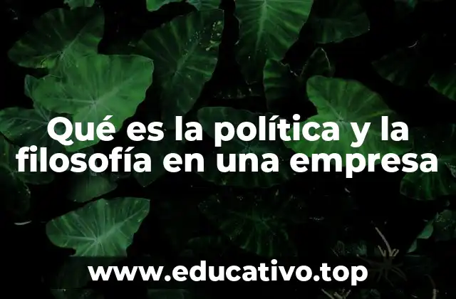 Qué es la política y la filosofía en una empresa