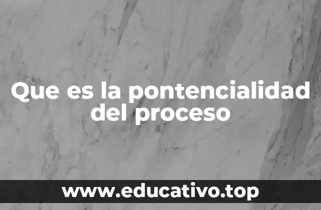 Que es la pontencialidad del proceso