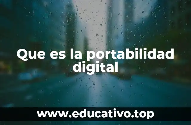 Que es la portabilidad digital