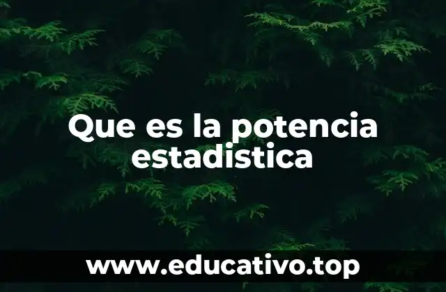 Que es la potencia estadistica