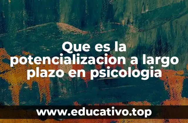 Que es la potencializacion a largo plazo en psicologia