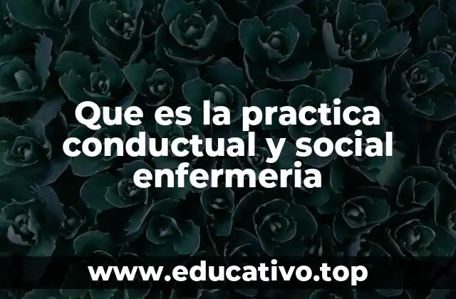 Que es la practica conductual y social enfermeria