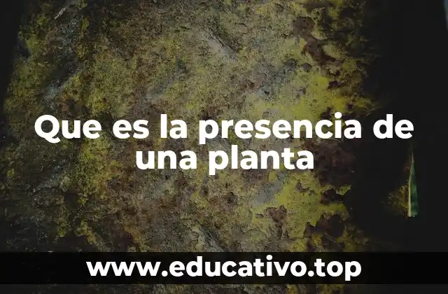 Que es la presencia de una planta