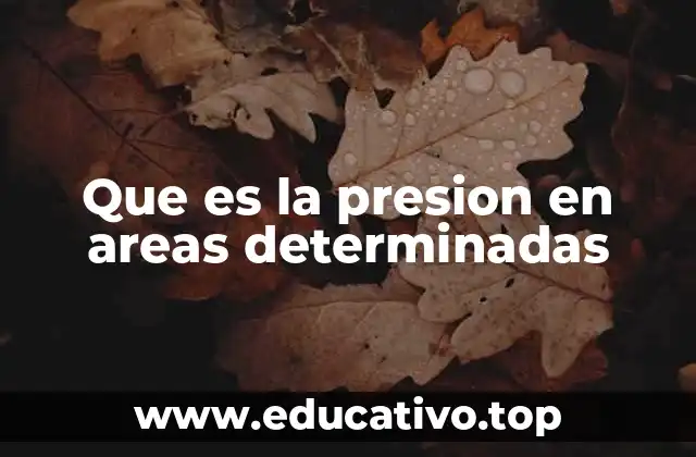 Que es la presion en areas determinadas