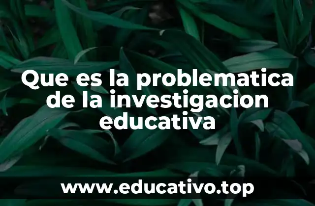 Que es la problematica de la investigacion educativa