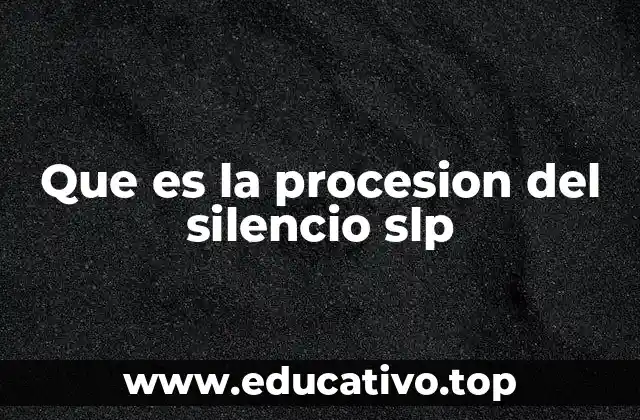 Que es la procesion del silencio slp
