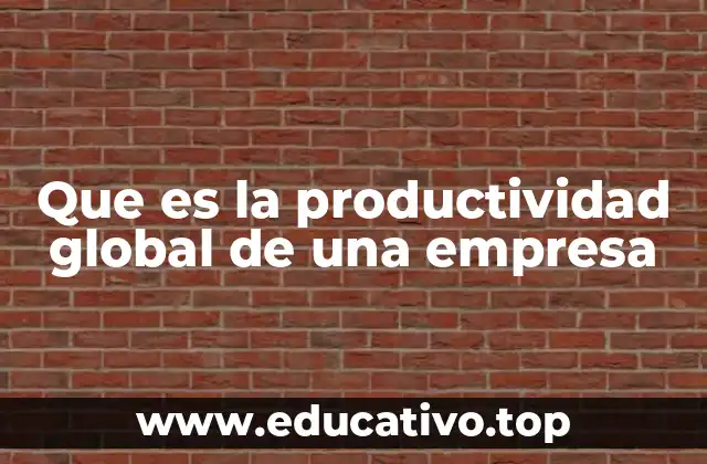 Que es la productividad global de una empresa