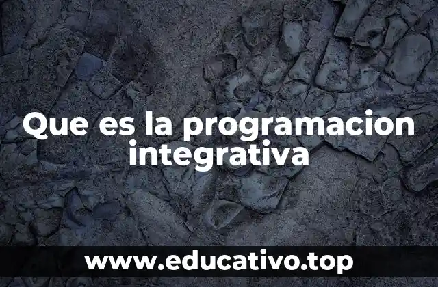 Que es la programacion integrativa