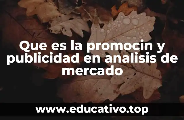 Que es la promocin y publicidad en analisis de mercado