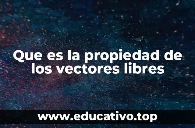 Que es la propiedad de los vectores libres