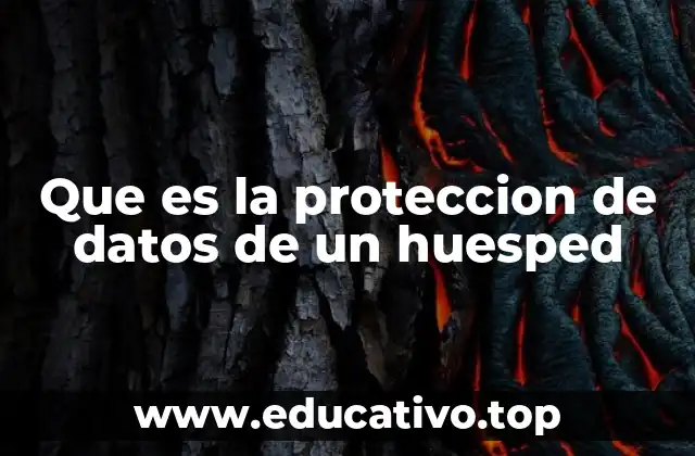 Que es la proteccion de datos de un huesped