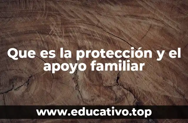 Que es la protección y el apoyo familiar