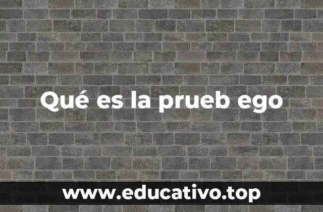 Qué es la prueb ego