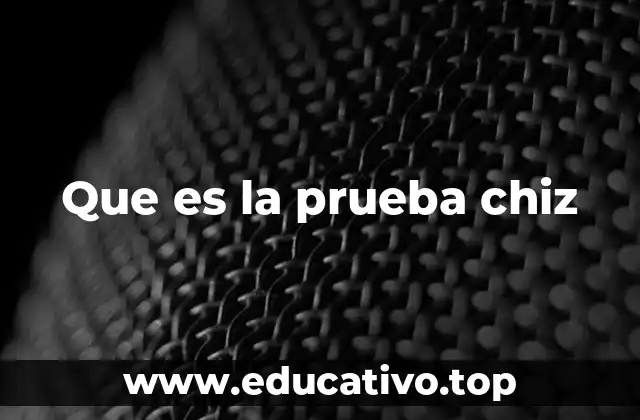 Que es la prueba chiz