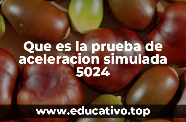 Que es la prueba de aceleracion simulada 5024
