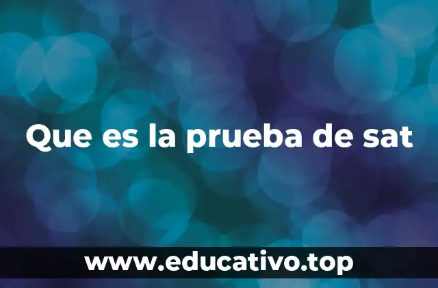 Que es la prueba de sat
